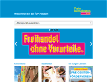 Tablet Screenshot of fdp-potsdam.de